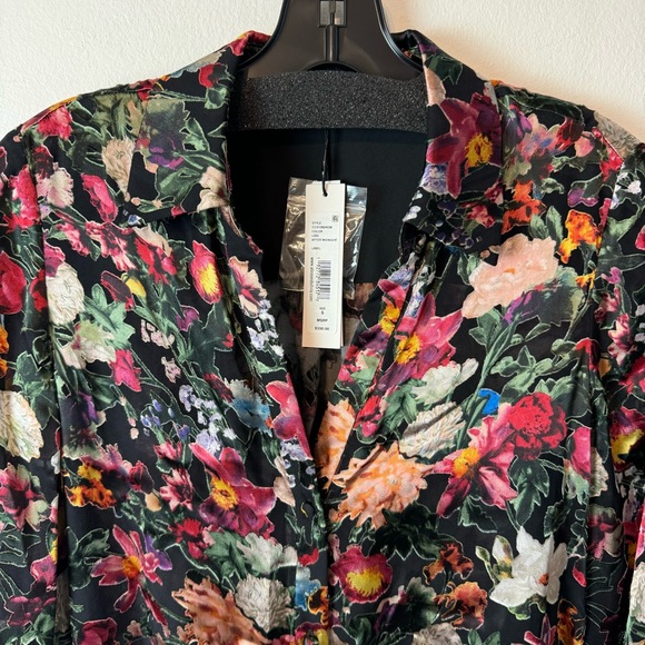 Alice + Olivia Floral Silk Viscose Blouse Button Down NWT - Picture 10 of 10